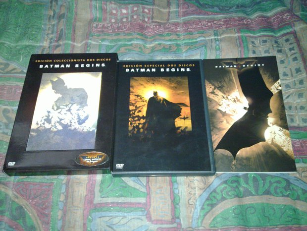 Batman Begins DVD edición Coleccionsta 2 Discos: Funda de Cartón con relieve 3D + Comic