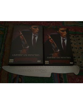 DVD AMERICAN PSYCHO (Descatalogado) + Regla en forma de Cuchillo Medida 30 CM Promoción Oficial AMERICAN PSYCHO