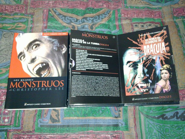 Pack DigiBook 6 DVD's (Los Mejores Monstruos de Christopher Lee): La Maldición de Frankestein, Horror of Dracula, La Momia, Dracula vuelve de la Tumba, El Poder de la Sangre de Dracula y Los Ritos Satánicos de Dracula