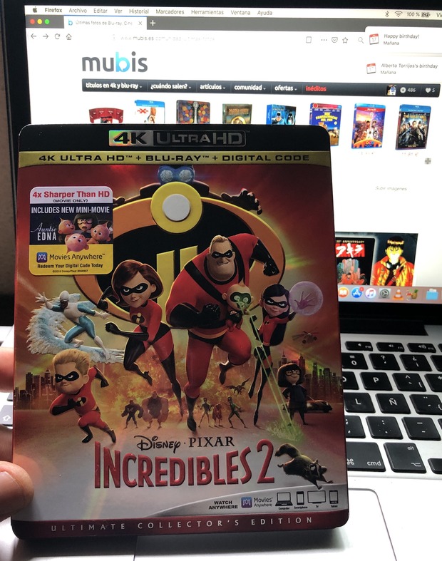 pos como no sacan en EEUU la de CHRISTOPHER ROBIN en 4k me tengo que conformar con LOS INCREIBLES 2