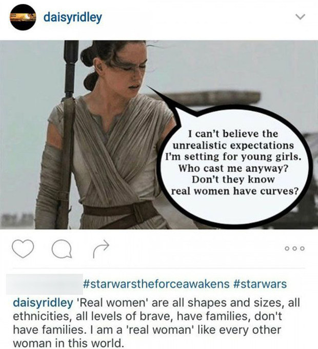 Daisy Ridley responde a los haters