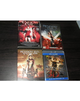 Colección Resident Evil: Resident Evil (DVD) Resident Evil Apocalipsis (DVD) Resident Evil Extinción (DVD) Resident Evil Ultratumba (Blu-ray 3D)