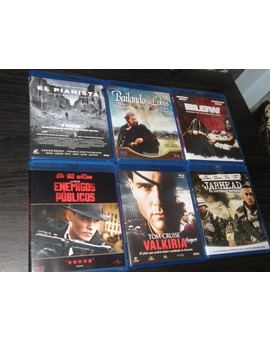 Varios Blu-ray (El Pianista, Bailando con Lobos, Blow, Enemigos Públicos, Valkiria, Jarhead) 