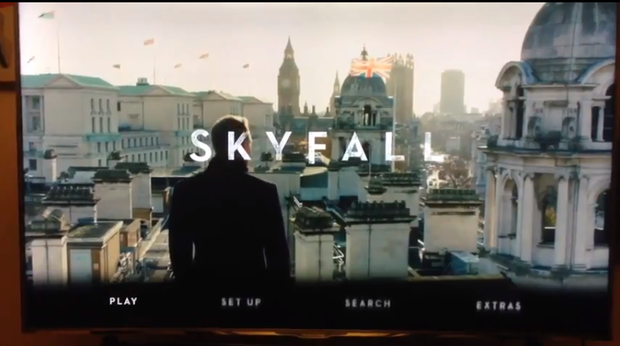 Vídeo del menú para Skyfall en Blu-ray