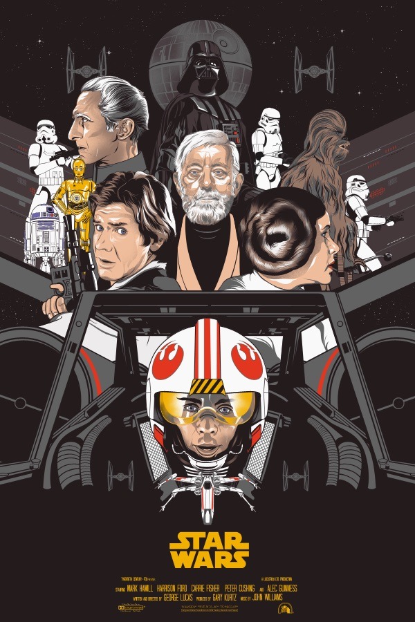 STAR WARS IV póster de VINCENT RAPHAEL ASEO