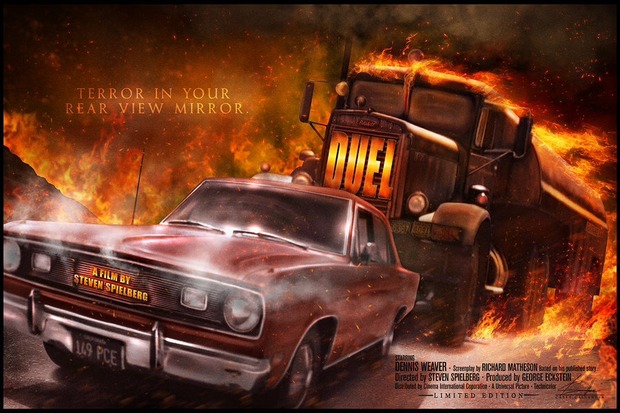 DUEL magnifico póster de CASEY CALLENDER