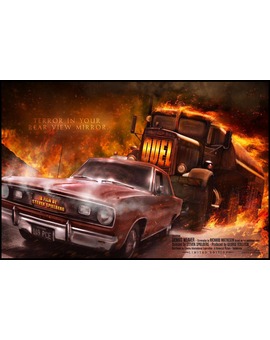 DUEL magnifico póster de CASEY CALLENDER
