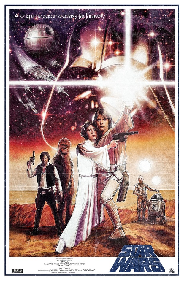 STAR WARS IV póster de PAUL SHIPPER