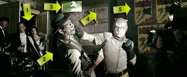 BATMAN en WATCHMEN (títulos de crédito)