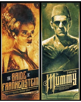 LA NOVIA DE FRANKENSTEIN y LA MOMIA posters de RICH DAVIES