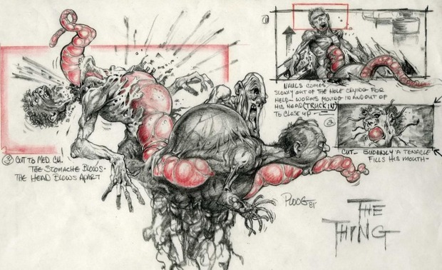 Storyboard de MICHAEL PLOOG para LA COSA
