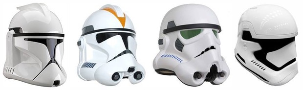 La evolución de los cascos de los STORMTROOPERS