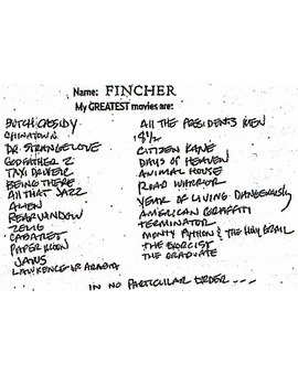 Las 26 películas favoritas de DAVID FINCHER