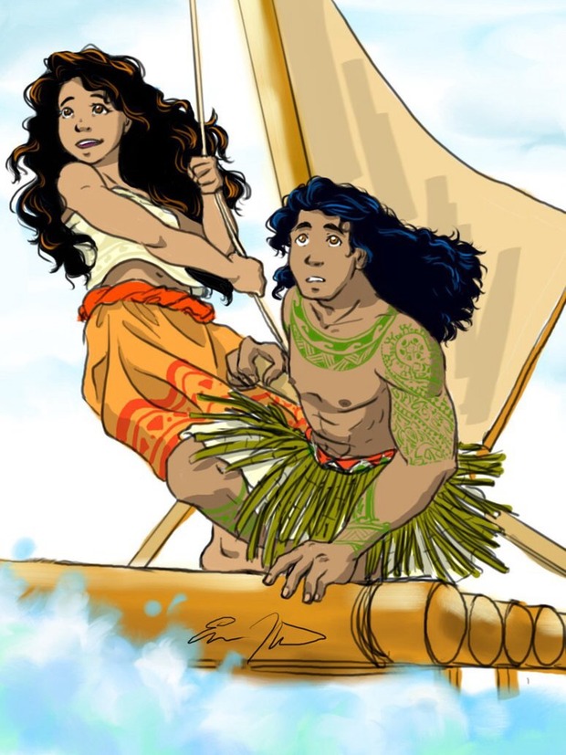 Diseño para MOANA ¿A quién de estos dos personajes pondrá la voz DWAYNE JOHNSON?