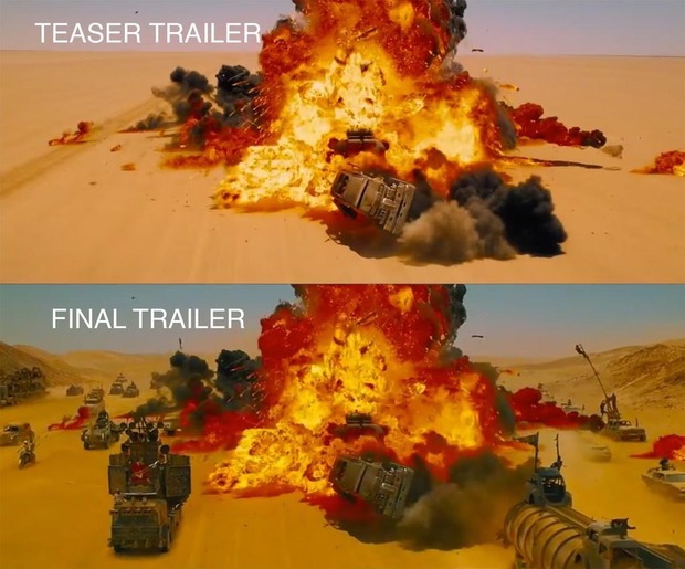 Así en el teaser como en el trailer