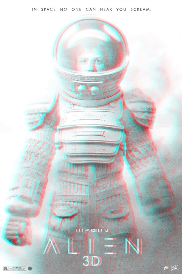 ALIEN póster 3D de JOHN ASLARONA