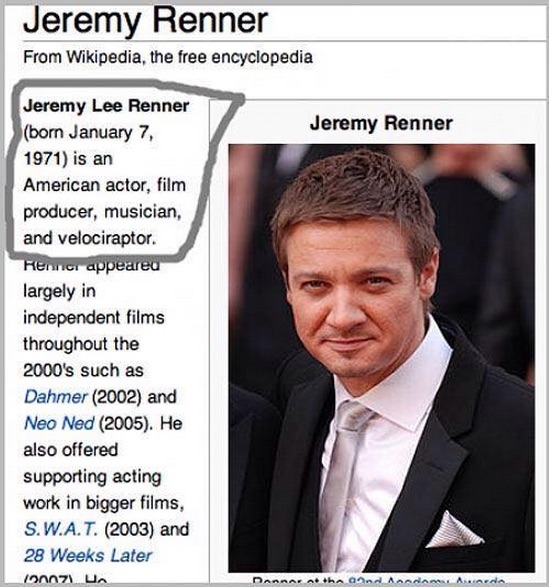 Lo dice Wikipedia, así que debe ser verdad.