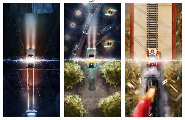 TRILOGÍA REGRESO AL FUTURO póster de ANDY FAIRHURST
