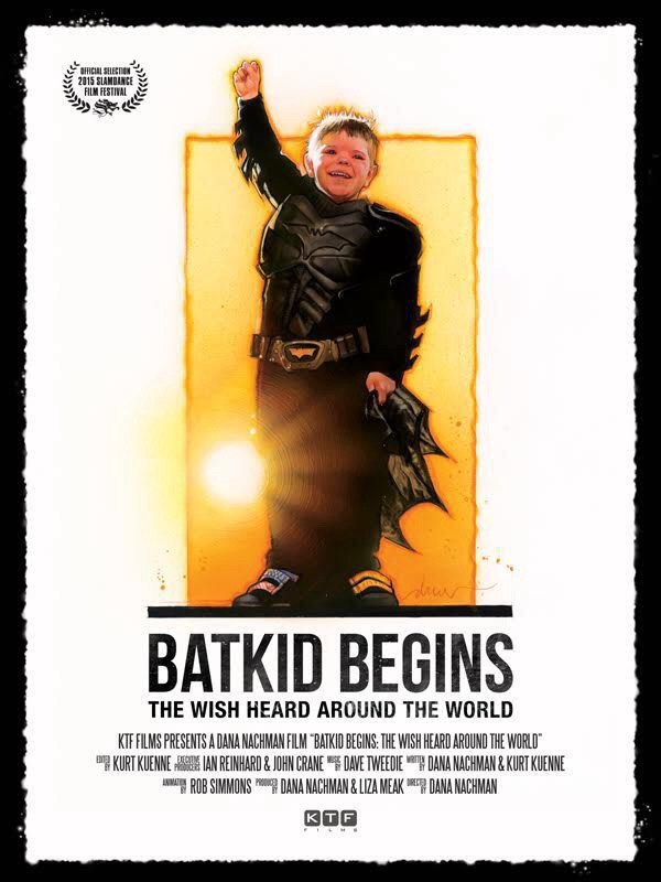 DREW STRUZAN ha hecho el póster de BATKID BEGINS el documental de DANA NACHMAN sobre el pequeño Batman, MILES SCOTT, con leucemia