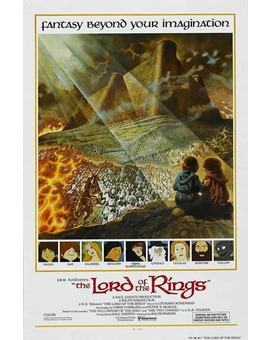Este póster de EL SEÑOR DE LOS ANILLOS (animación) no lo conocía.