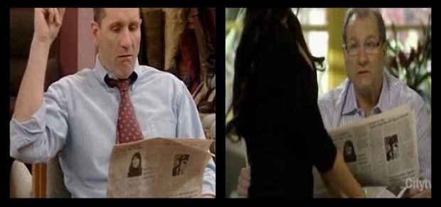 ED O'NEILL lleva 20 años leyendo el mismo periódico.