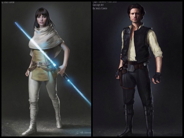 FELICITY JONES y EDGAR RAMÍREZ como HAN SOLO según JESÚS CONDE