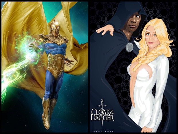Superhéroes rarunos que me gustaría ver en cine: DR.FATE y CAPA Y PUÑAL.