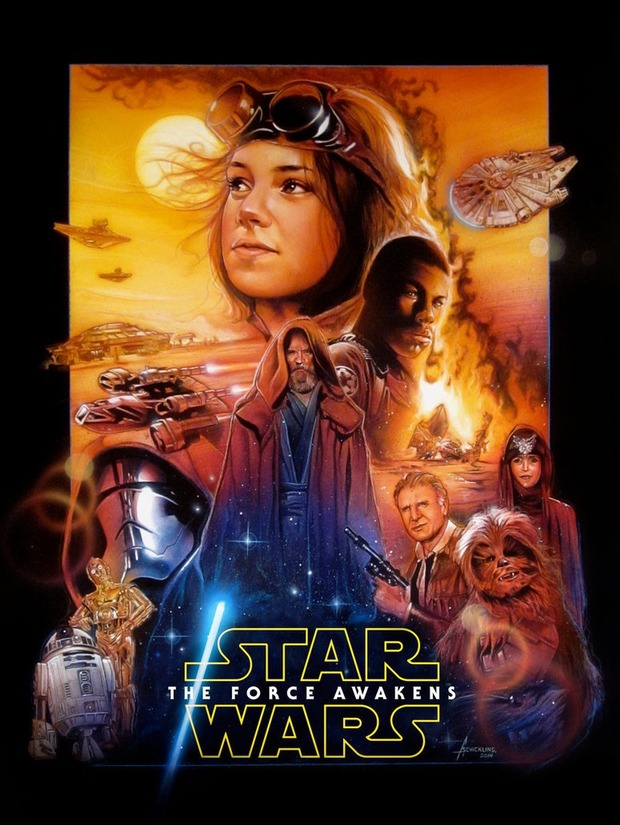 STAR WARS VII póster de ADAM SCHICKLING