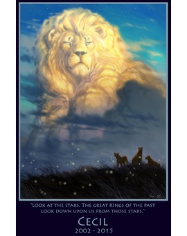 Aaron Blaise, animador de Disney ('El Rey Leon') homenajea al león Cecil.