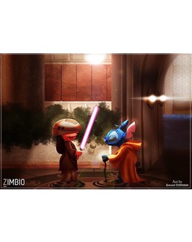 Lilo y Stitch y Star Wars. Crossover bestial.