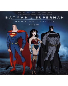 Batman vs Superman estilo animación.