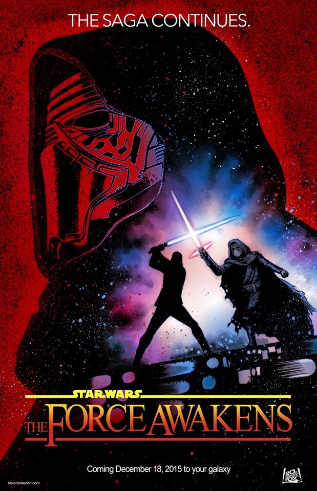 'Star Wars VII' póster de Mike S. Miller, homenajeando a 'Star Wars VI'