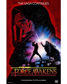 'Star Wars VII' póster de Mike S. Miller, homenajeando a 'Star Wars VI'