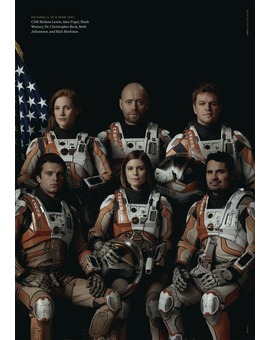 Foto oficial de la tripulación de la misión Ares 3 a Marte.
