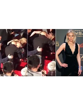 Jennifer Lawrence besa la alfombra roja en Madrid siguiendo su costumbre.