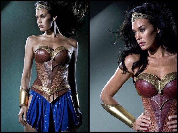 Diseño de producción con Megan Gale como Wonder Woman en la fallida LDJ de George Miller