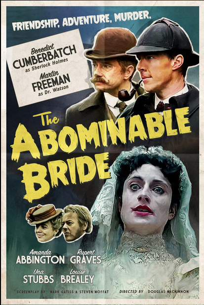 'Sherlock: The Abominable Bride' póster vintage.