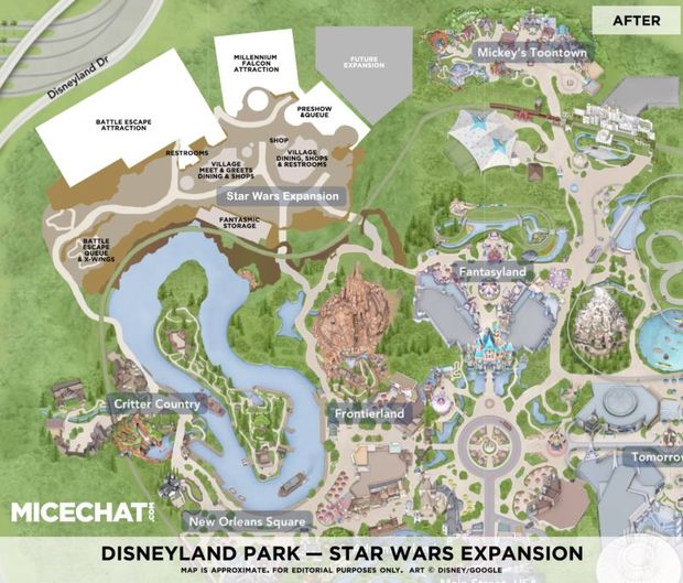 Star Wars Land ocupará un gran, gran espacio.