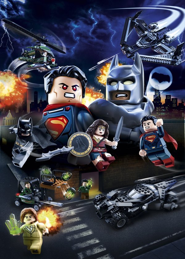 'Batman vs Superman' el Lego póster.