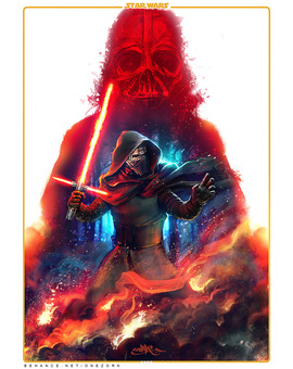 Kylo Ren por Nester Marinero Cervano.