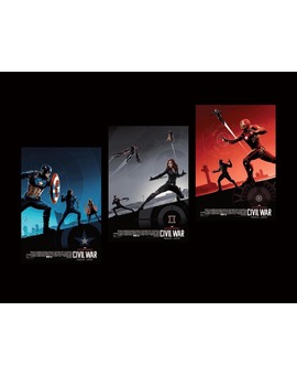 Así se deben colocar los pósteres IMAX de Matt Ferguson para 'Capitán América. Civil War'.