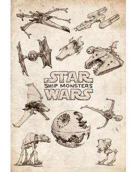'Star Wars Ship Monsters' por Jake Parker.