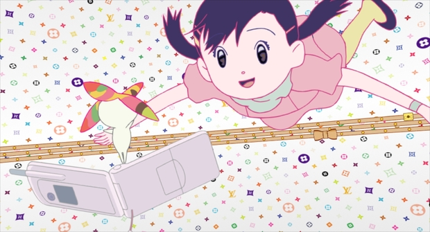 'Superflat Monogram' el anuncio de 2003 de Mamoru Hosoda.