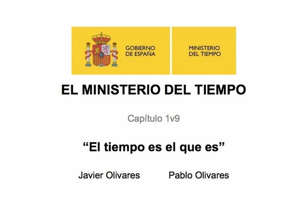 Los guiones de la 1ª temporada de 'El Ministerio del Tiempo' para descargar.