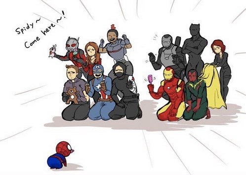 Spider-Man eligiendo bando.
