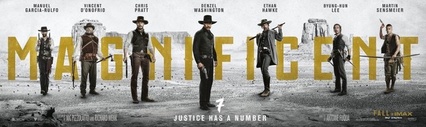 'Los 7 Magníficos' cartel panorámico. (Qué pereza).
