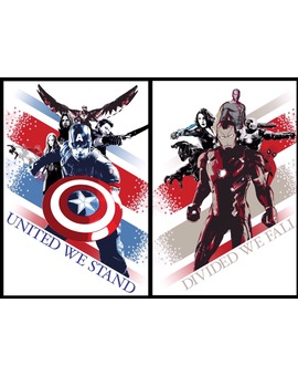'Capitán América Civil War' pósteres de Paul Toms.