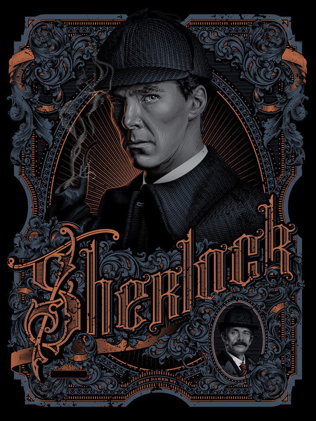 "Sherlock" póster de Tracie Ching.