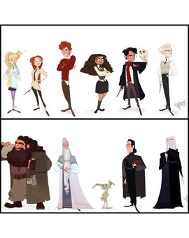 Los personajes de Harry Potter por Brittany Myers.