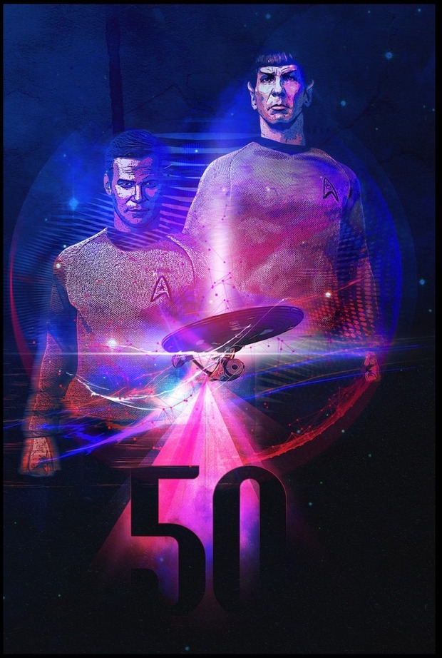 'Star Trek 50 Aniversario' por Chris Malbon.